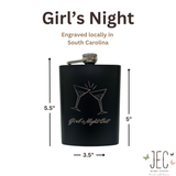 Laser Engraved 8 Oz Flask