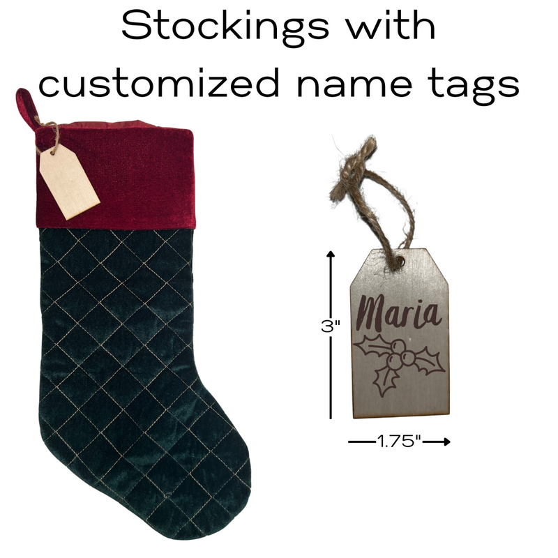 Stockings with Customized Name Tags