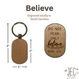 Laser Engraved Wood Keychain - Sentiment Collection