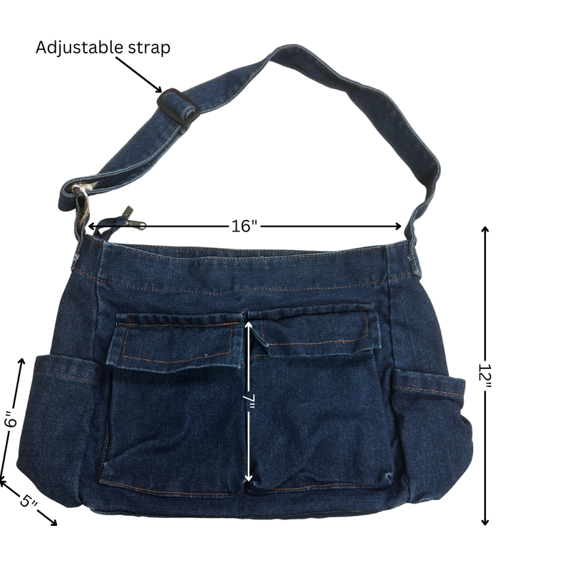 Denim Oversized Shoulder Bag