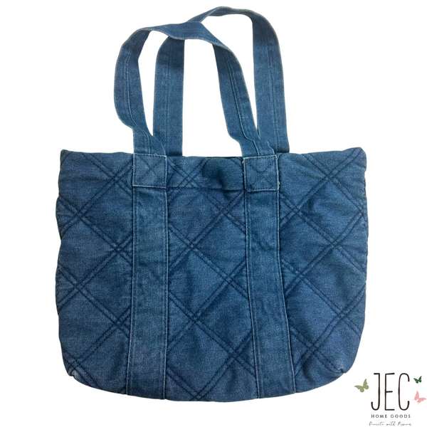 Quilted Denim Tote Bag