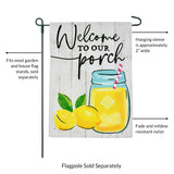 Welcome Porch Mason Jar 2-Sided Garden Flag 12.5x18"