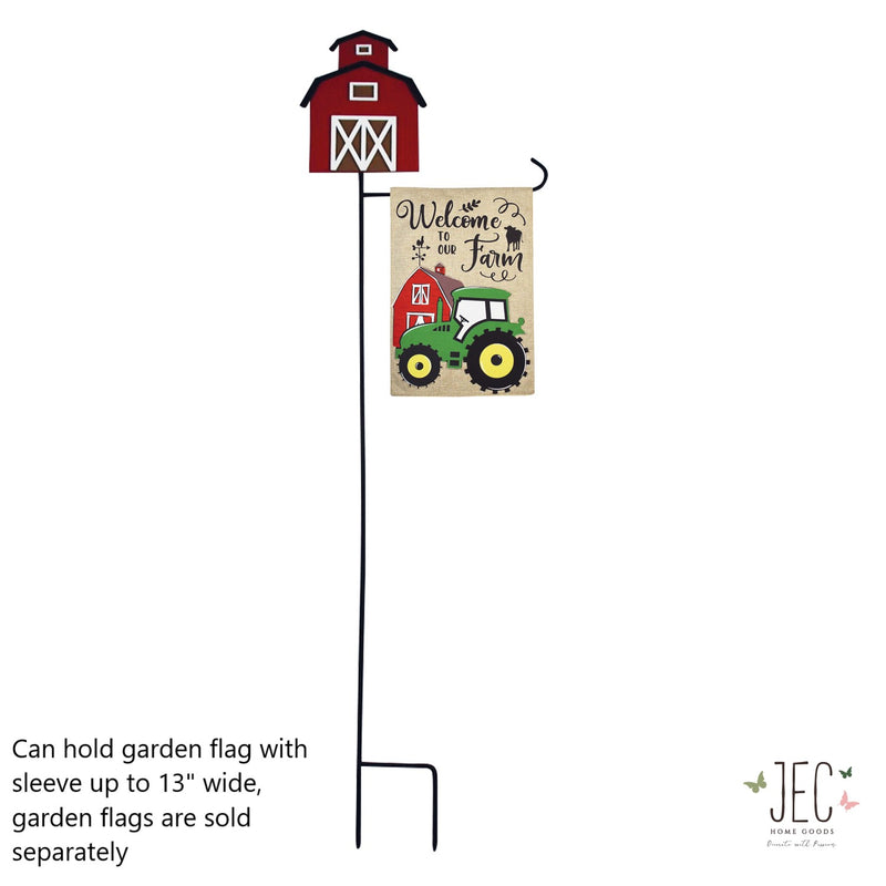 Barn Home Garden Flag Stand with Banner