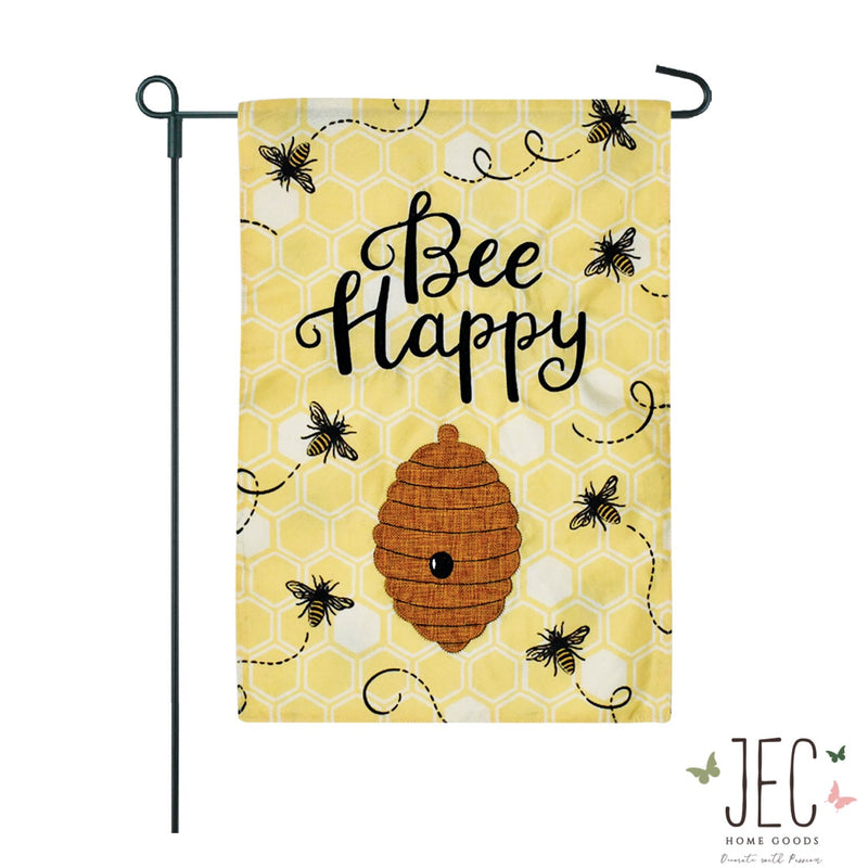 Bees Honeycomb 2-Sided Garden Flag 12.5x18"