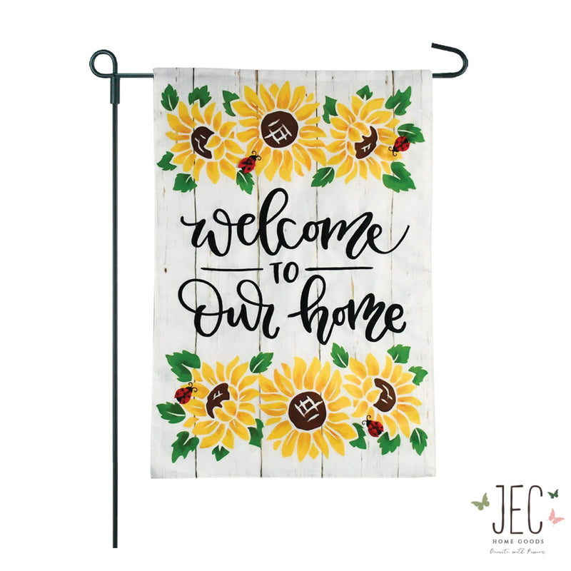 Sunflowers Shiplap 2-Sided Garden Flag 12.5x18"