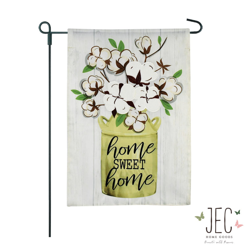 Cotton Milk Jar  2-Sided Garden Flag 12.5x18"