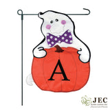 Ghost Pumpkin 2-Sided Garden Flag 12.5x18"