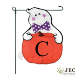 Ghost Pumpkin 2-Sided Garden Flag 12.5x18"