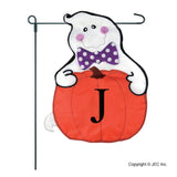 Ghost Pumpkin 2-Sided Garden Flag 12.5x18"