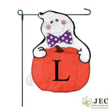 Ghost Pumpkin 2-Sided Garden Flag 12.5x18"