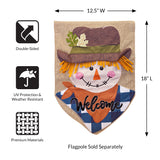 Scarecrow Burlap 2-Sided Garden Flag 12.5x18"