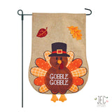 Turkey Burlap 2-Sided Garden Flag 12.5x18"