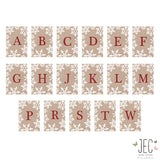 Snowflakes Monogram Burlap 2-Sided Garden Flag 12.5x18"