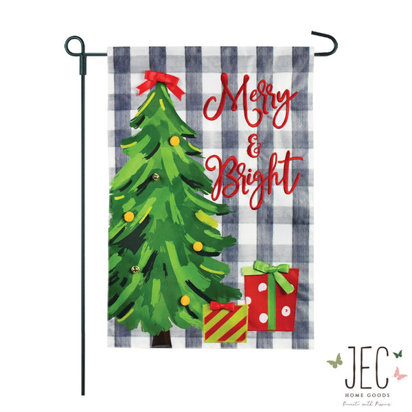 Buffalo Check Tree 2-Sided Garden Flag 12.5x18"