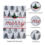 Merry Little Christmas Trees 2-Sided Garden Flag 12.5x18"