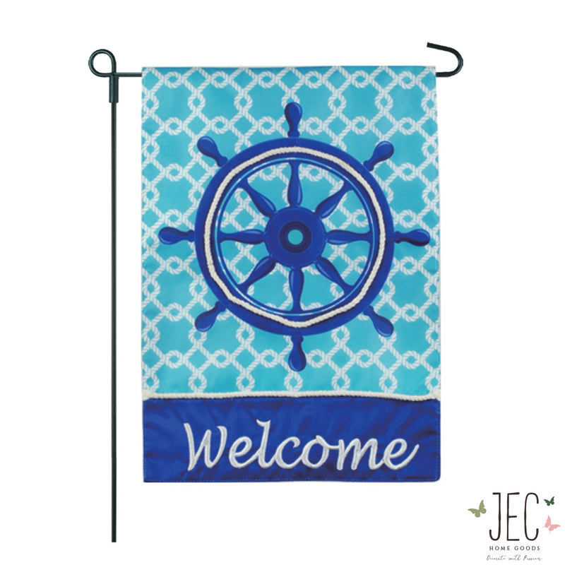 Coastal Helm Welcome 2-Sided Garden Flag 12.5x18"