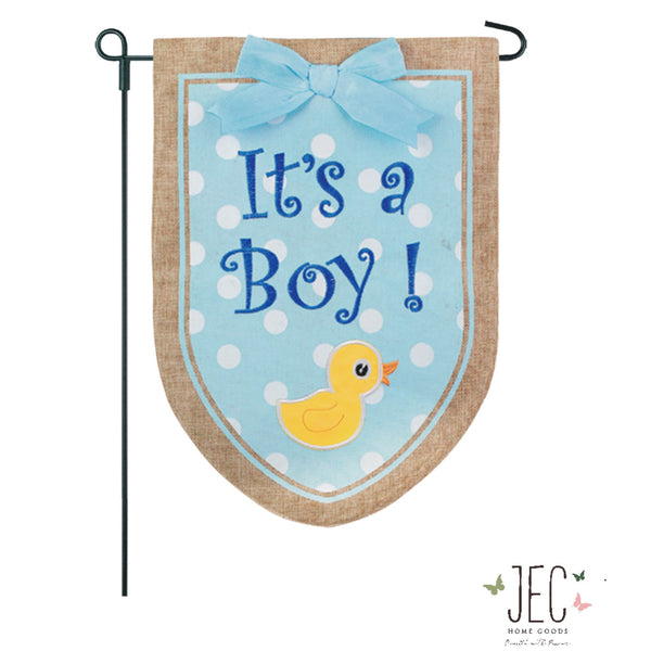 Baby Duck Burlap 2-Sided Burlap Garden Flag 12.5x18"