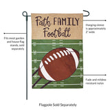 Football Burlap 2-Sided Garden Flag 12.5x18"