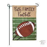 Football Burlap 2-Sided Garden Flag 12.5x18"