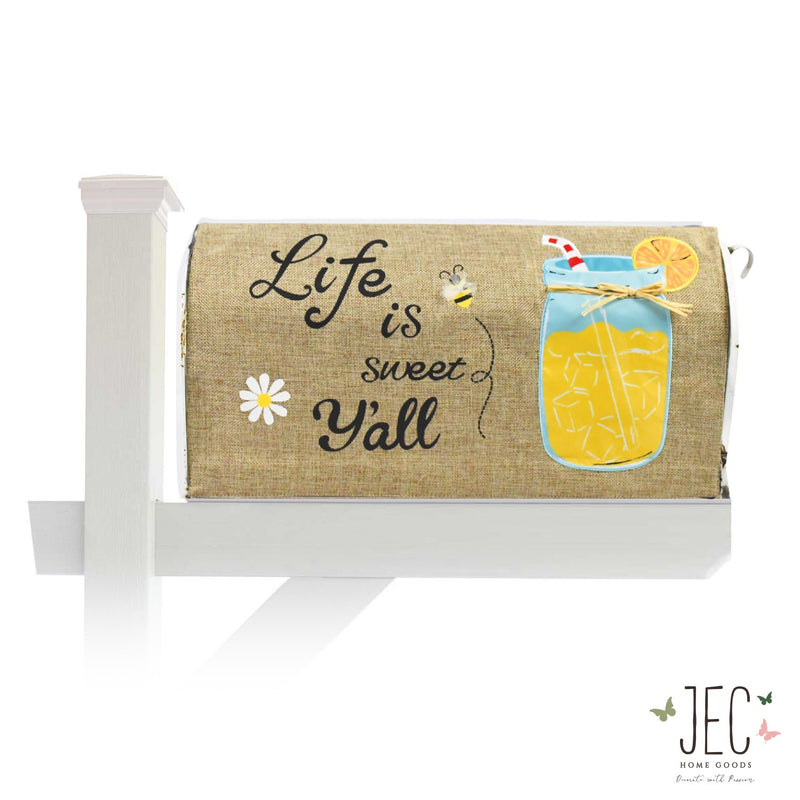 Mason Jar Lemonade Burlap Mailbox Cover