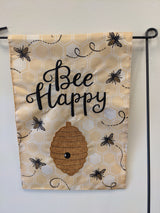 Bees Honeycomb 2-Sided Garden Flag 12.5x18"