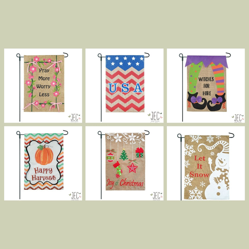 Seasonal Garden Flags Set 2-Sided Garden Flag 12.5x18"